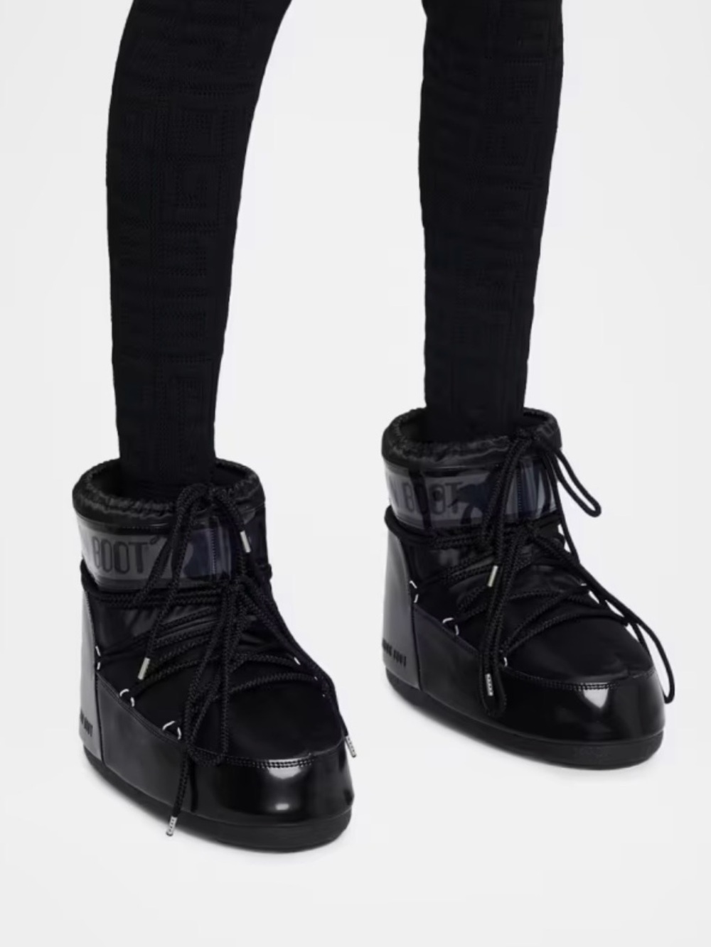 Moon Boot Women's Black Lace-Up Winter Snow Boots